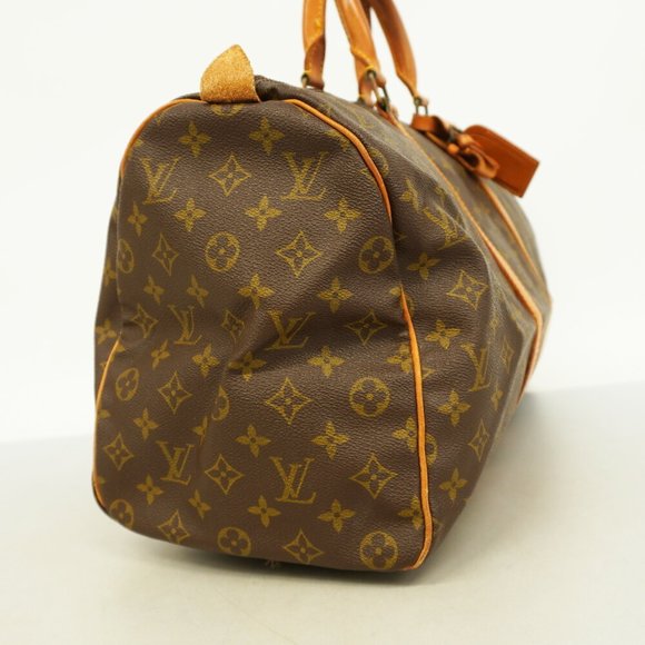 Louis Vuitton Boston Bag Monogram Keepall 45 M41428 Brown Men's Women's - Picture 2 of 16